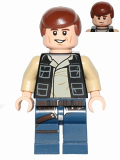 LEGO sw539 Han Solo, Dark Blue Legs, Vest with Pockets